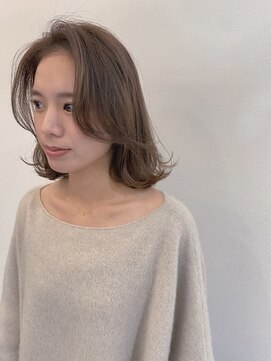 イニット 奈良新大宮(init.) 小顔外ハネミディアム☆Aラインボブ☆20代30代40代くびれミディ