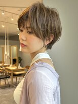 ジアン バイ ミルボン NU茶屋町+(GIEN by milbon)&nbsp;前髪あり/丸み/くびれ/ショートボブ/前下がり/大人/ニュアンス