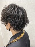 波巻きスパイラルマッシュミックスパーマ
