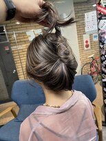 ラフ(LAFF) #バレイヤージュ#グレージュカラー#ボブウルフ#ココアベージュ