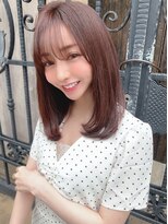 ロンド アンブル 四条烏丸(Lond ambre)&nbsp;ラベンダーピンクとワンカールミディーが愛されヘアの秘訣