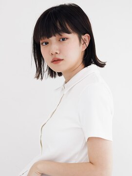 オンク 新宿(onk) 黒髪/グレーベージュ/レイヤーロング/前髪パーマ[新宿駅]