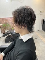 テティス(TETISS)&nbsp;ミディアムウルフ×縦落ちパーマ