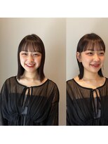 ガーランド (Garland)&nbsp;切りっぱなしロブ/マロンベージュ/前髪/原宿神宮前