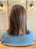 明るめのトーンで柔らかさを＊＊白髪ぼかしハイライト