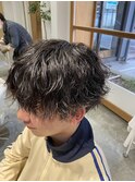 波ウェーブパーマ