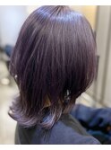 ラベンダーアッシュｘウルフカット