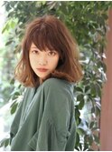 ■ゆるふわナチュラルカール無造作ミディM.SLASH自由が丘17-1