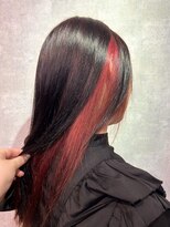 アルファ 我孫子店(alpha) インナーカラー/ケアブリーチ/イヤリングカラー/レッド/我孫子駅