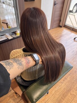 ヘアーズ マーブル(hairs MARBLE) 髪質改善/シアー感/オレンジブラウン/ハッシュカット/好感度UP