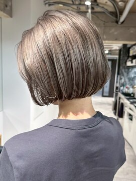 シオン(shion) 暗めカラーデザインカラーグレージュボブミディアム_ba562571