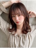 シースルーバングが可愛いミディアムレイヤー【浦和】