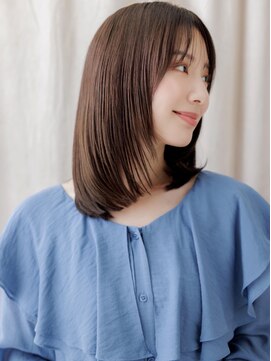 カバーヘア ブリス 上尾西口店(COVER HAIR bliss) 透けバング暗髪サラツヤストレートレイヤーTd1上尾20代30代40代