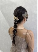 あみ下ろしヘア/ヘアセット/結婚式ヘア