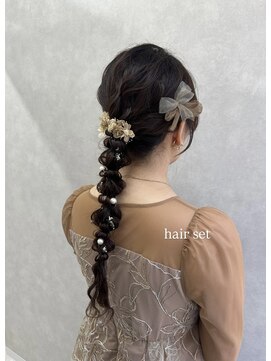 ロウ 札幌(ROW) あみ下ろしヘア/ヘアセット/結婚式ヘア