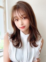 アフロート エル 錦糸町(AFLOAT L) 結んでもかわいいくびれセミロング × ミルクティーベージュ