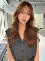 サンバレー(SUNVALLEY) 韓国ウェーブ くびれ巻き ハイレイヤー 透け感バング