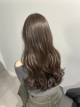 ノー バイ イオエ 西梅田(no. by ioe) ブリーチなしカラー/髪質改善/ミルクティーベージュ/小顔へア