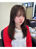 オリーブベージュ¥レイヤーカット