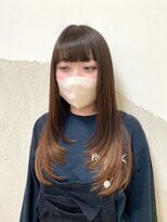 プリモ リコ(Primo.rico)&nbsp;顔周りレイヤーカット    セミロング  髪質改善トリートメント