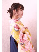ネオリーブクレア 綱島店(Neolive Krea)&nbsp;ボブハーフアップ　着物ヘア　袴アレンジ　綱島美容室