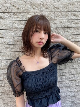 リアイス(Re:ICE) ミニウルフ/くすみブルー/流れるレイヤー/インナーハイライト