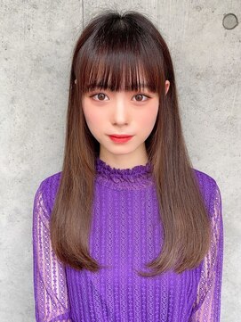 サロウィンフレンテ 新宿三丁目(SALOWIN Frente) 石塚/小顔ぱっつん前髪ワンカールロング10代20代韓国ヘア新宿