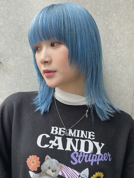 ハイプ(HYPE) 【藤沢横浜】ペールブルー/ウルフカット/ターコイズブルー