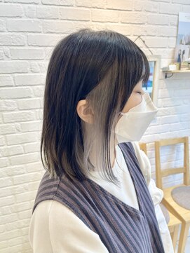 デイジー インデックスヘア 大島店(DAISY index hair) イヤリングカラー インナーカラー ミルクティーベージュ