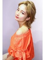 オーバーヘアー 尼崎店(over hair)&nbsp;【over hair】 かき上げバング×ハイトーン