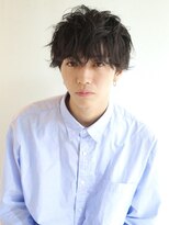 【ANDREY】アッシュブラック/ハイライト/マッシュパーマ/ウルフ