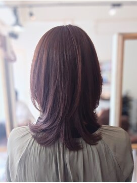 フォトンブリーロ(photon brilo) ミディアムレイヤーカット髪質改善酸熱ダブル+ストレート+カット