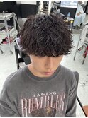波巻きパーマ