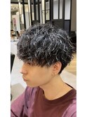 無造作パーマ×マッシュ