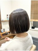 ロングからイメチェン♪大人可愛いミニボブ【カミケン清明店】