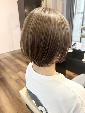 スタイル 皆実店(STYLE) ショートボブ/ベージュ/ハイライト/トリートメント