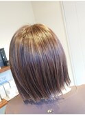 【白髪ぼかし】透明感あるグレージュ