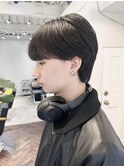 【白石】シースルーマッシュメンズヘア韓国メンズヘア原宿学割