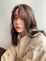 エイチ 天神橋(H)&nbsp;デジタルパーマチェリーブラウンオリーブグレージュロングウルフ