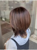 ピンク白髪ぼかしHL