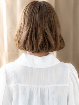 カバーヘア ブリス 上尾西口店(COVER HAIR bliss) デザインカラーミルクティーアッシュ抜け感ボブY上尾30代40代