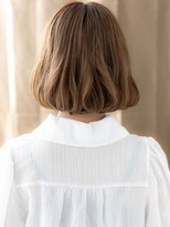 カバーヘア ブリス 上尾西口店(COVER HAIR bliss) デザインカラーミルクティーアッシュ抜け感ボブY上尾30代40代