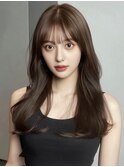 ショコラブラウン 透明感カラー 韓国風くびれヘア 艶髪 20代