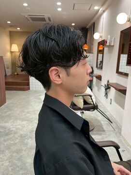 ルックアット(Look at) 【Look at】MEN'S HAIR刈り上げセンターパートサーフカール