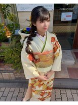 ファーレンピュアスウィート(fahren-pure-suite)&nbsp;成人式メイクヘアアレンジ編み下ろし