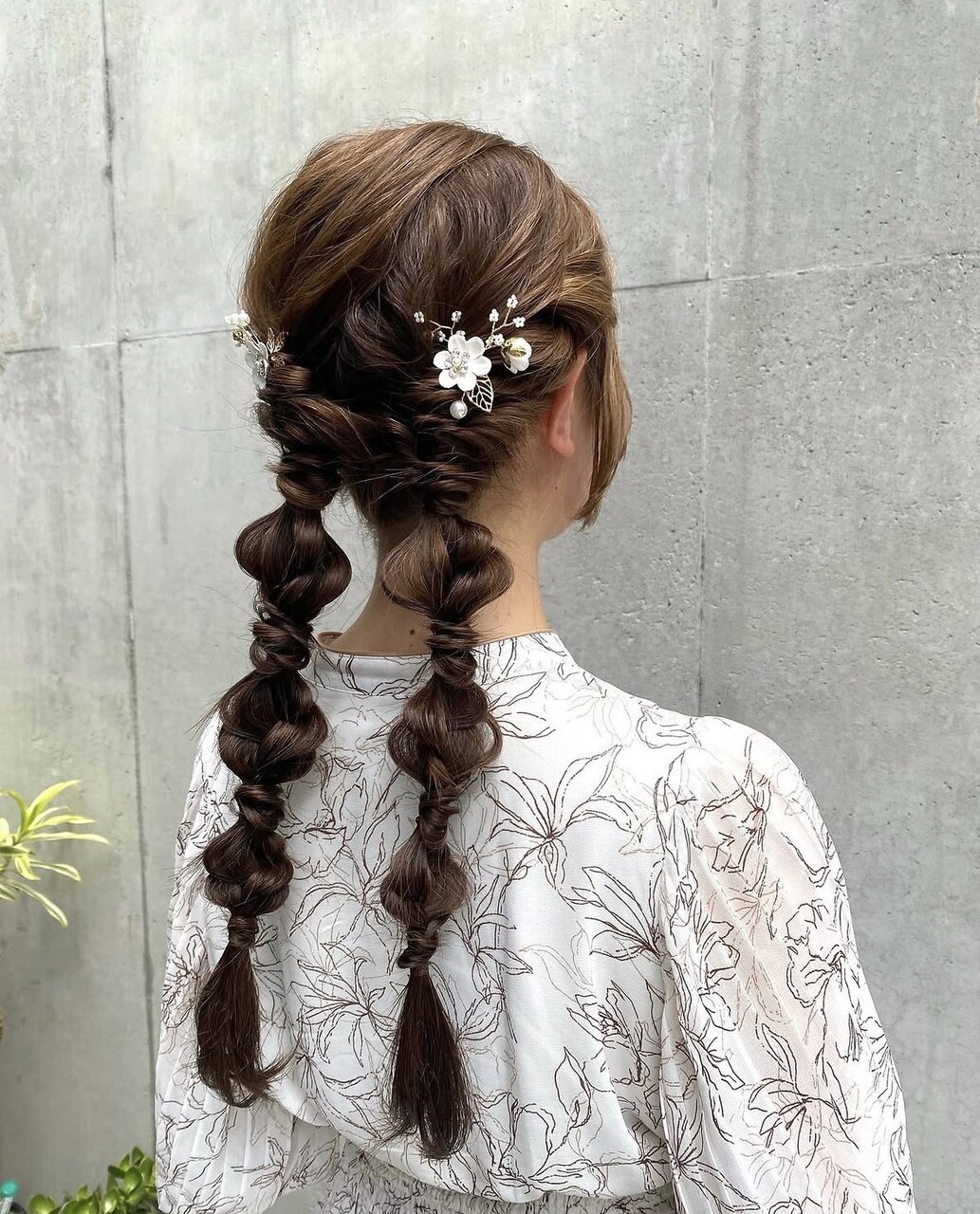 P-cottのおしゃれツイン編みおろしスタイル