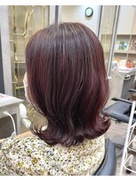 ワイスラッシュジングウ(Y / JINGU)&nbsp;カシスレッド/エアリー/外はねボブ/くびれ/こなれ感