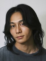 アンサー 渋谷(ANSWER)&nbsp;渋谷メンズボブメンズミディアムセンターパートニュアンスパーマ