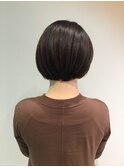 丸いフォルムが可愛い重めボブ