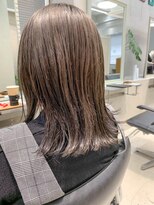 テトヘアー(teto hair) グレージュ、アッシュベージュ、ミディアヘア、透け感カラー